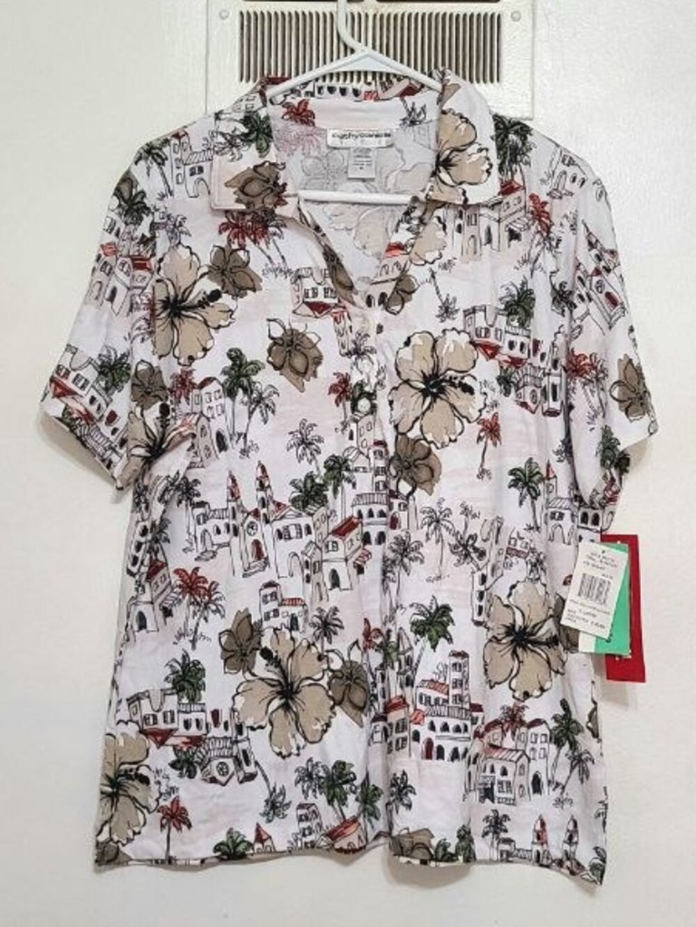 Multi‑Print Short Sleeve Polo Top